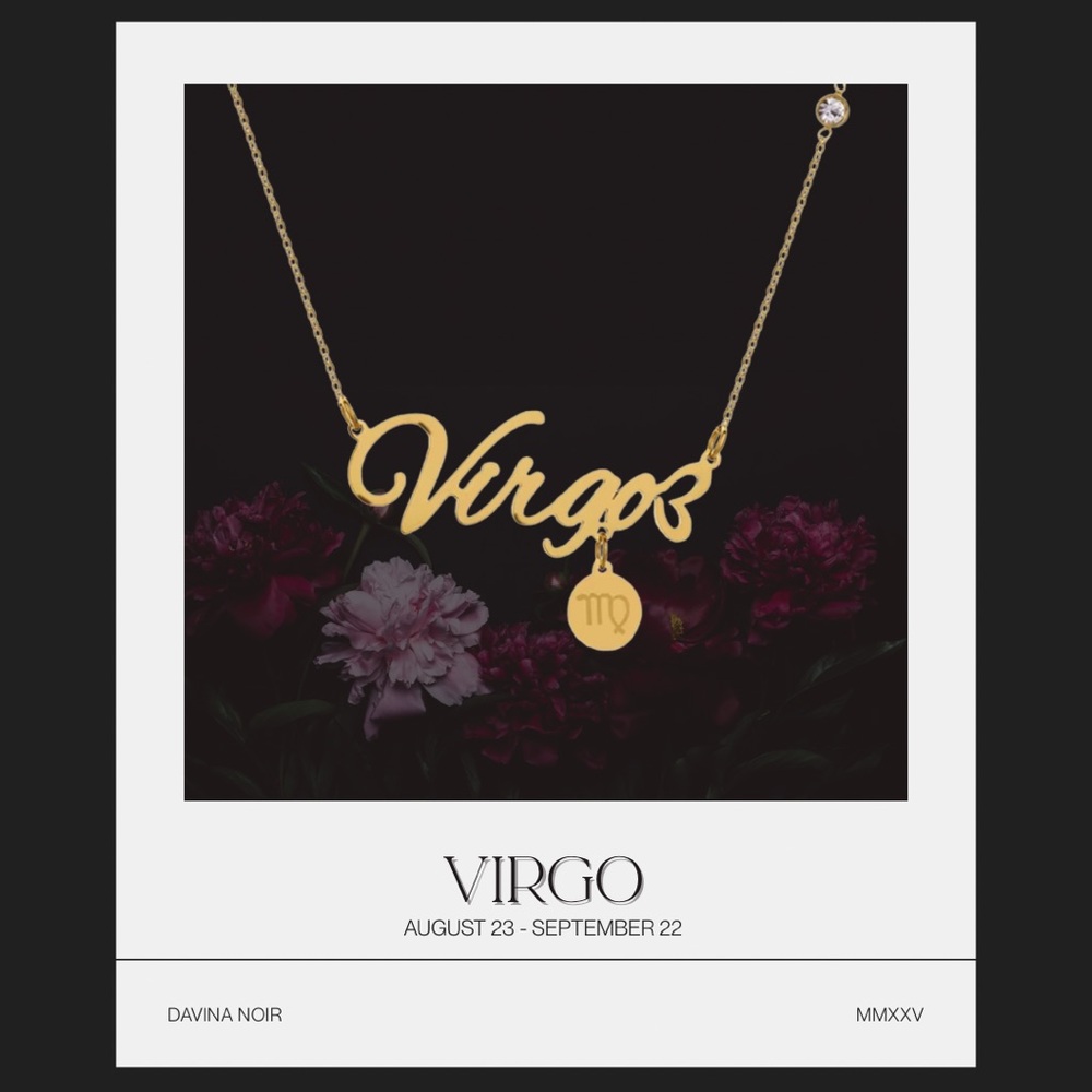 Virgo Zodiac Gold Necklace